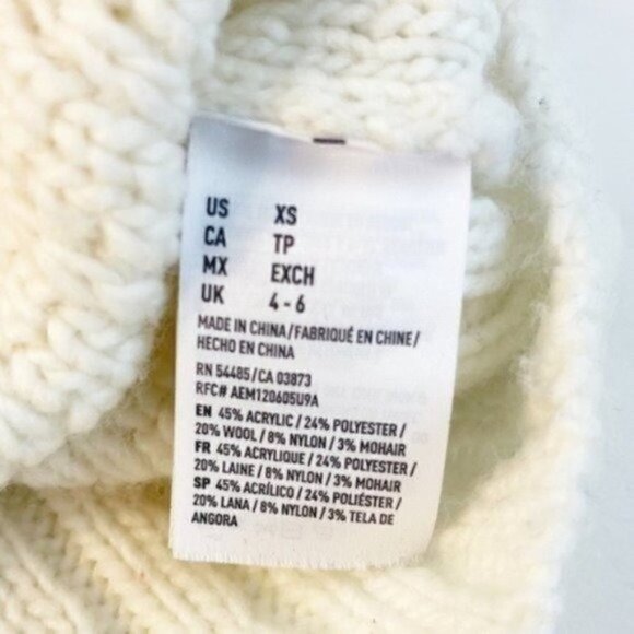 American Eagle Jegging Sweater oversized colorful snowflakes & stripes size XS - Picture 7 of 8